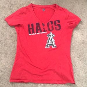 Los Angeles Angels of Anaheim v neck t shirt